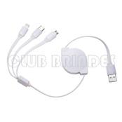 Cabo USB Retrátil 3 em 1 - A10338